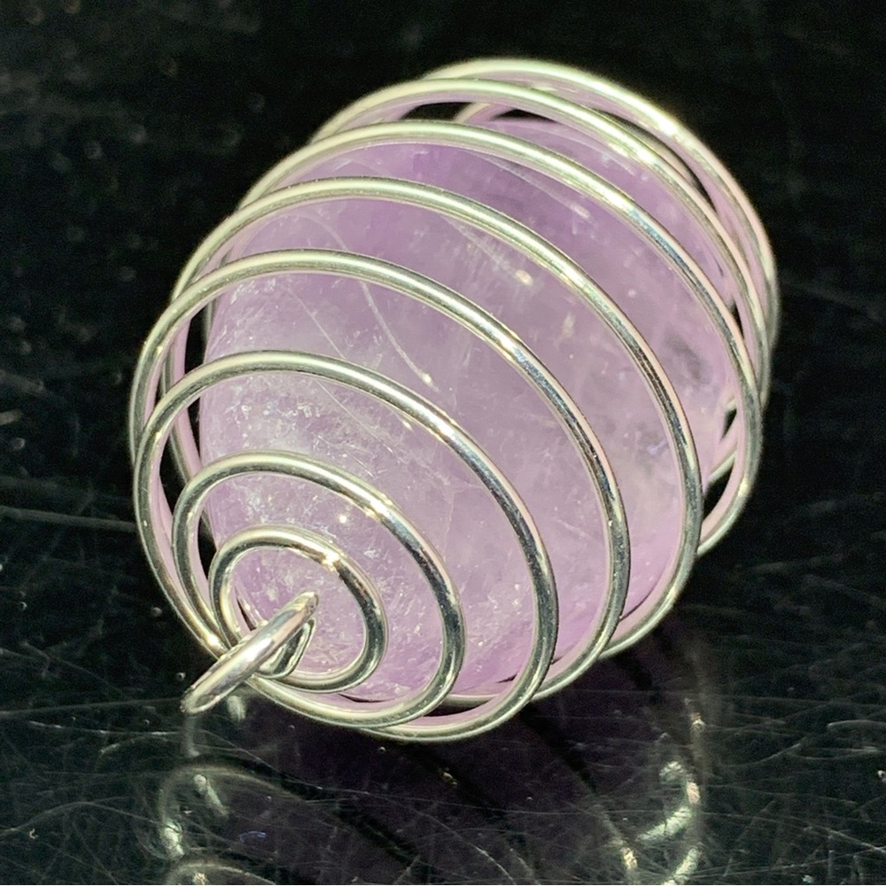 Maraba Amethyst Caged Pendant & Selenite & 20 Inch chain New in Box - Picture 13 of 16